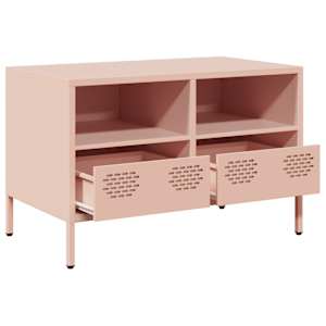 TV skříňka růžová 68 x 39 x 43,5 cm ocel válcovaná za studena - obrázek 4