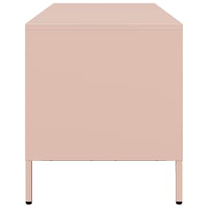 TV skříňka růžová 68 x 39 x 43,5 cm ocel válcovaná za studena - obrázek 6