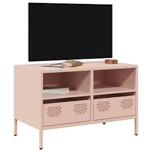 TV skříňka růžová 68 x 39 x 43,5 cm ocel válcovaná za studena - obrázek 1