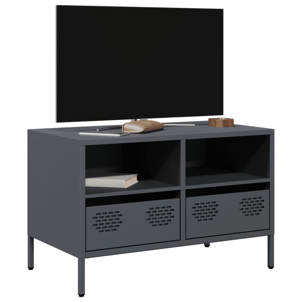 vidaXL TV-Schrank Anthrazit 68x39x43,5 cm Kaltgewalzter Stahl