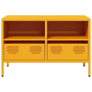 TV skříňka hořčicově žlutá 68 x 39 x 43,5 cm ocel - obrázek 5