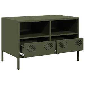 TV skříňka olivově zelená 68 x 39 x 43,5 cm ocel - obrázek 4