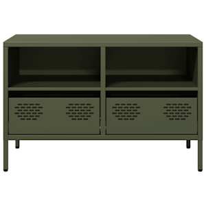 TV skříňka olivově zelená 68 x 39 x 43,5 cm ocel - obrázek 5