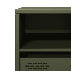 TV skříňka olivově zelená 68 x 39 x 43,5 cm ocel - obrázek 9