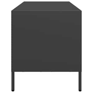 TV skříňka černá 101,5 x 39 x 43,5 cm ocel válcovaná za studena - obrázek 6