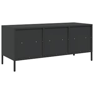 TV skříňka černá 101,5 x 39 x 43,5 cm ocel válcovaná za studena - obrázek 7