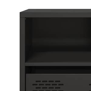 TV skříňka černá 101,5 x 39 x 43,5 cm ocel válcovaná za studena - obrázek 9