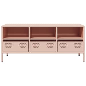 TV skříňka růžová 101,5x39x43,5 cm ocel válcovaná za studena - obrázek 4