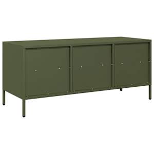 TV skříňka olivově zelená 101,5 x 39 x 43,5 cm ocel - obrázek 7