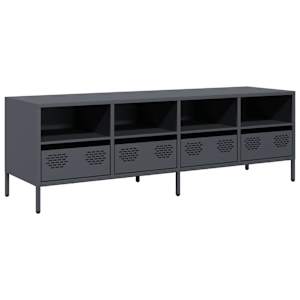 TV skříňka antracitová 135x39x43,5 cm ocel válcovaná za studena - obrázek 2