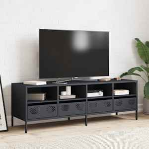 TV skříňka antracitová 135x39x43,5 cm ocel válcovaná za studena - obrázek 3