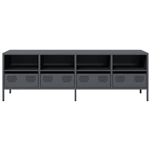 TV skříňka antracitová 135x39x43,5 cm ocel válcovaná za studena - obrázek 4