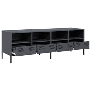 TV skříňka antracitová 135x39x43,5 cm ocel válcovaná za studena - obrázek 5