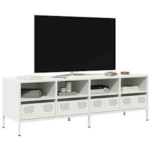 TV omarica bela 135x39x43,5 cm hladno valjano jeklo