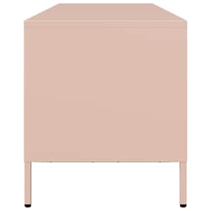 TV skříňka růžová 135 x 39 x 43,5 cm ocel válcovaná za studena - obrázek 6