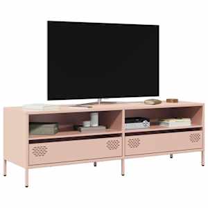 TV skříňka růžová 135 x 39 x 43,5 cm ocel válcovaná za studena - obrázek 1