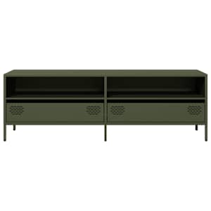 TV skříňka olivově zelená 135 x 39 x 43,5 cm ocel - obrázek 4