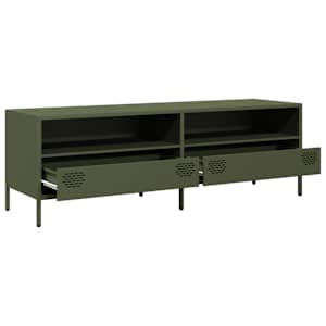 TV skříňka olivově zelená 135 x 39 x 43,5 cm ocel - obrázek 5