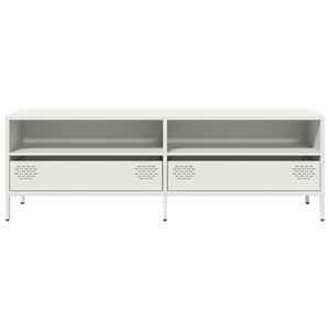 TV skříňka bílá 135 x 39 x 43,5 cm ocel válcovaná za studena - obrázek 4