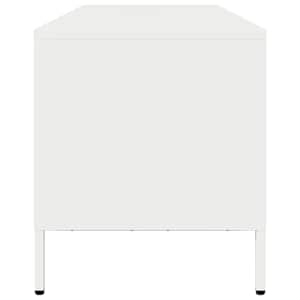 TV skříňka bílá 135 x 39 x 43,5 cm ocel válcovaná za studena - obrázek 6