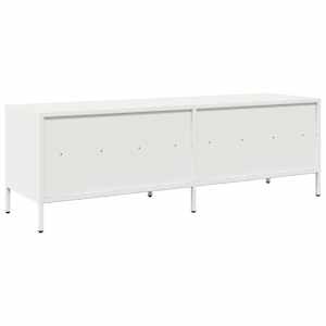 TV skříňka bílá 135 x 39 x 43,5 cm ocel válcovaná za studena - obrázek 7