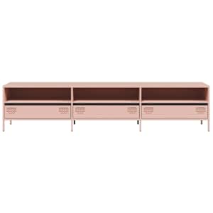 TV skříňka růžová 202 x 39 x 43,5 cm ocel válcovaná za studena - obrázek 4