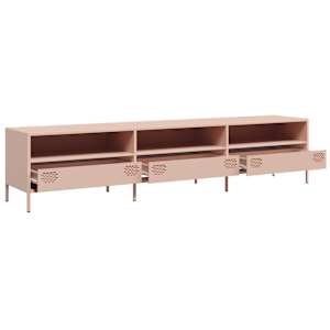 TV skříňka růžová 202 x 39 x 43,5 cm ocel válcovaná za studena - obrázek 5