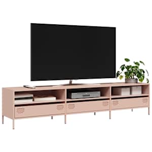 TV skříňka růžová 202 x 39 x 43,5 cm ocel válcovaná za studena - obrázek 1