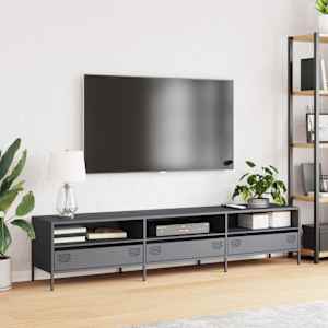 TV skříňka antracitová 202x39x43,5 cm ocel válcovaná za studena - obrázek 3