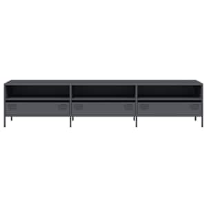 TV skříňka antracitová 202x39x43,5 cm ocel válcovaná za studena - obrázek 4