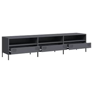 TV skříňka antracitová 202x39x43,5 cm ocel válcovaná za studena - obrázek 5