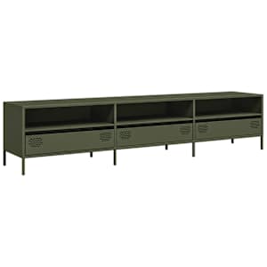 TV skříňka olivová 202 x 39 x 43,5 cm ocel válcovaná za studena - obrázek 2