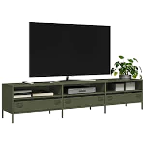 TV skříňka olivová 202 x 39 x 43,5 cm ocel válcovaná za studena - obrázek 1