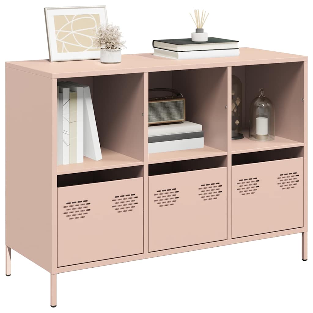 Thumbnail - vidaXL Sideboard Rosa 101,5x39x73,5 cm Kaltgewalzter Stahl