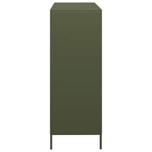 Skříň olivově zelená 101,5 x 39 x 103,5 cm ocel - obrázek 6
