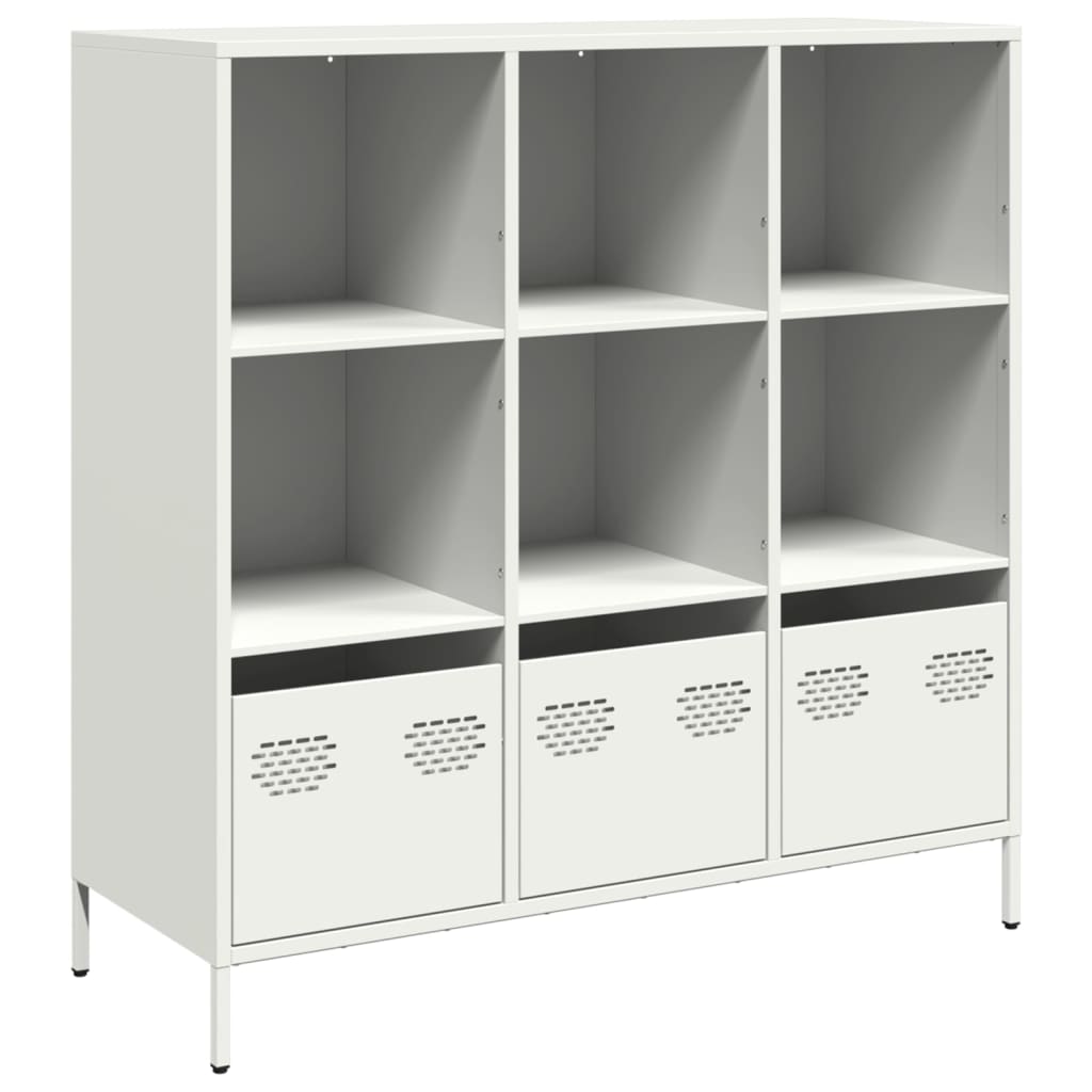 Thumbnail - vidaXL Highboard Weiß 101,5x39x103,5 cm Stahl