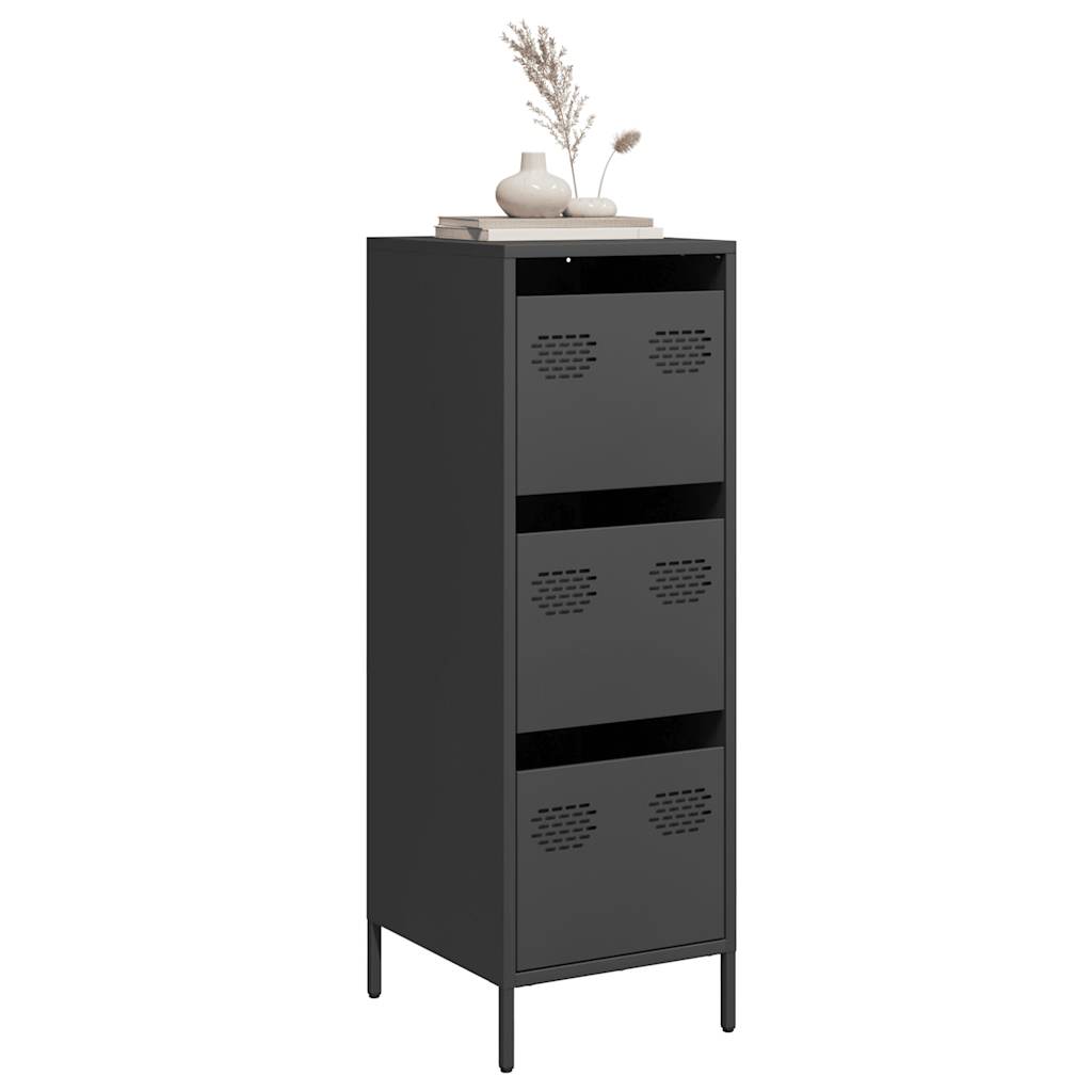 vidaXL Highboard Schwarz 39x35x103,5 cm Stahl