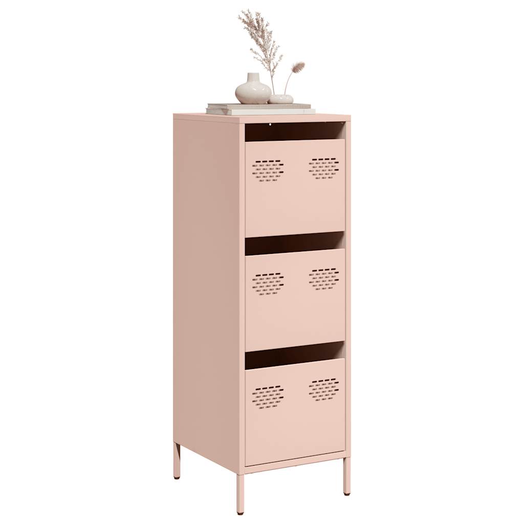 vidaXL Highboard Rosa 39x35x103,5 cm Stahl