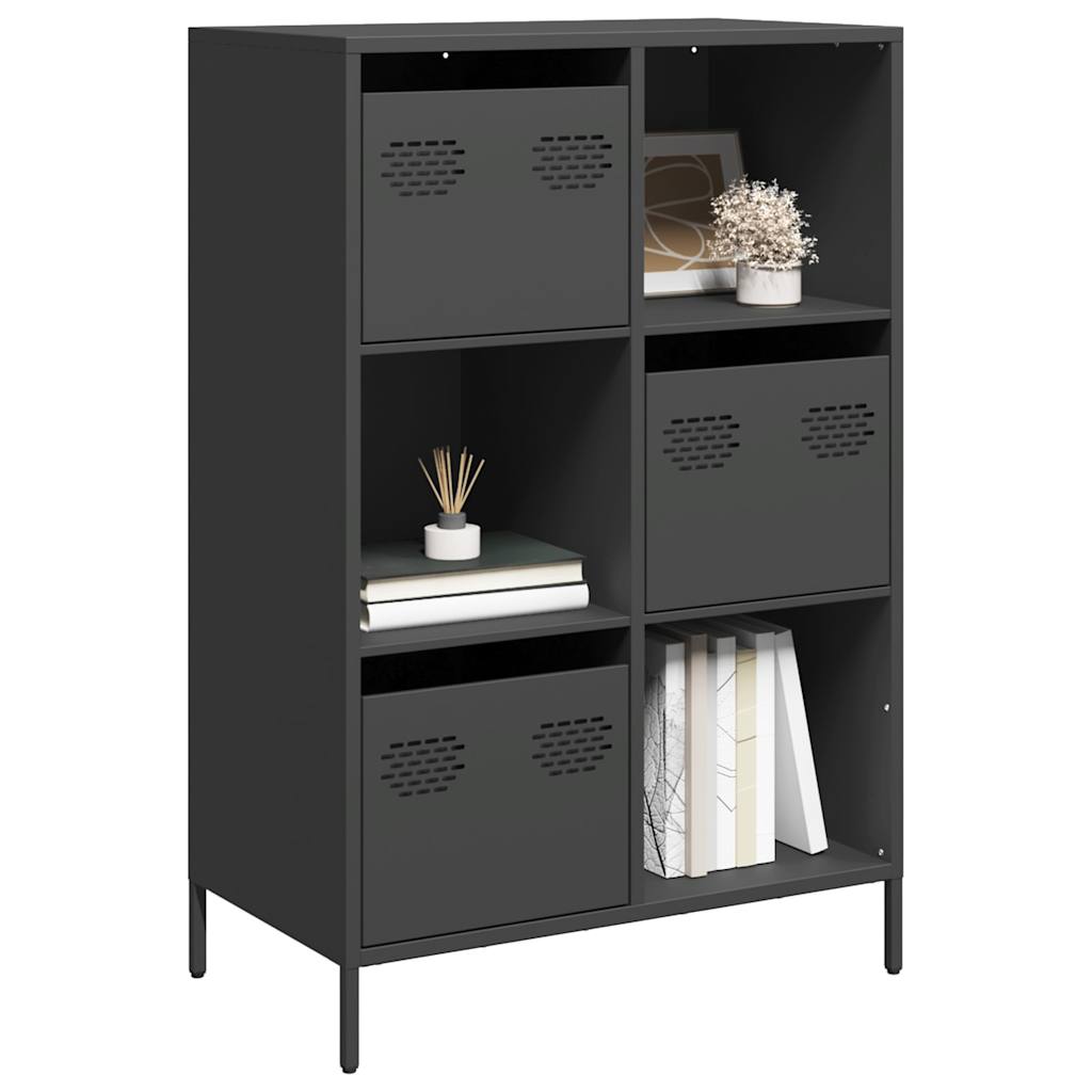 vidaXL Highboard Schwarz 68x39x103,5 cm Stahl