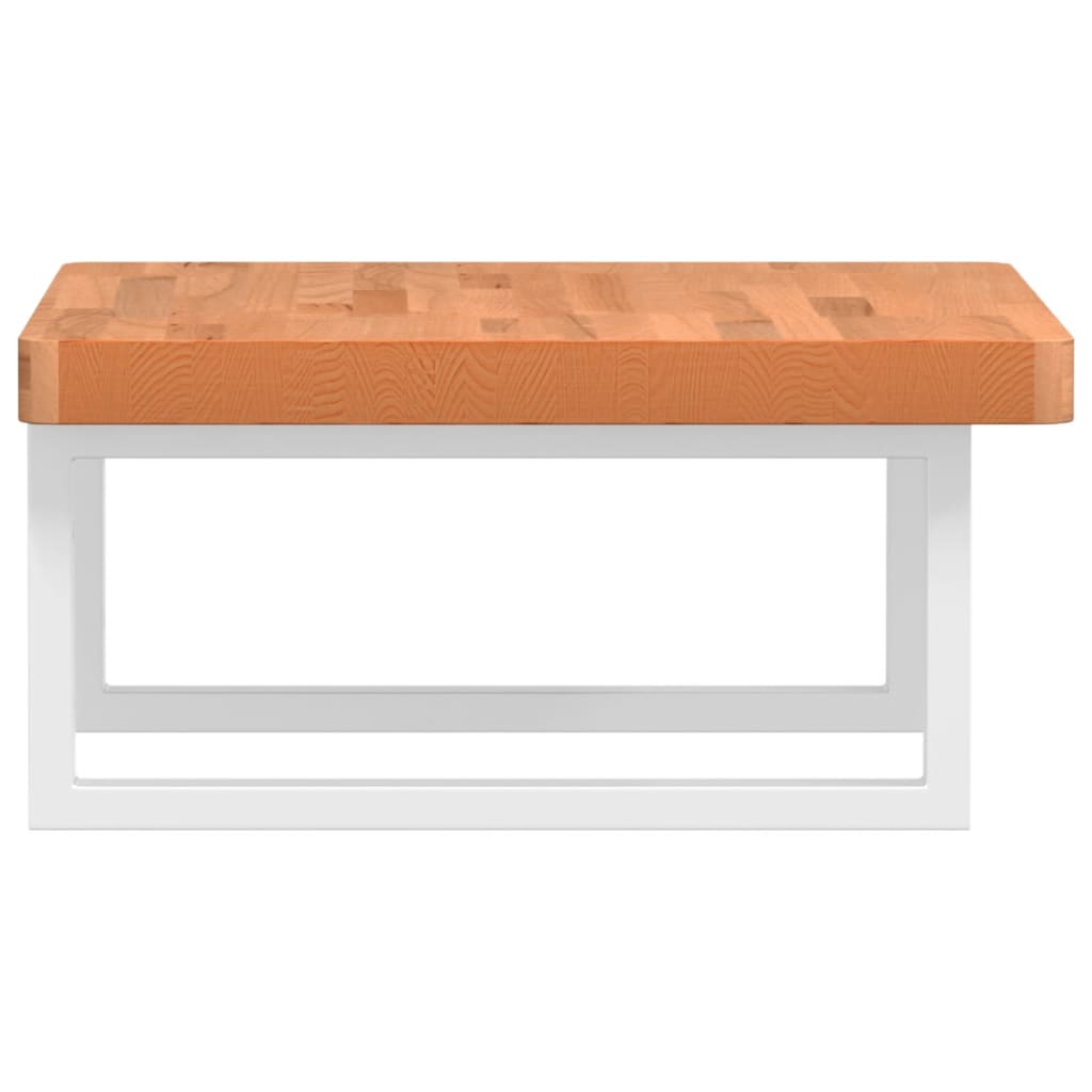 Badkamer wandschap staal en massief beukenhout image 5