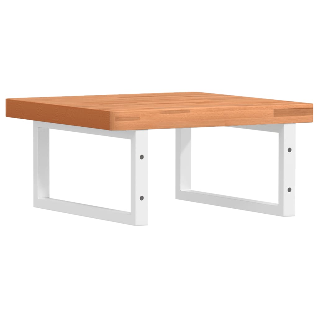 Badkamer wandschap staal en massief beukenhout image 6