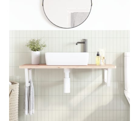 vidaXL izlietnes plaukts, stiprināms pie sienas, tērauds, dižskābardis