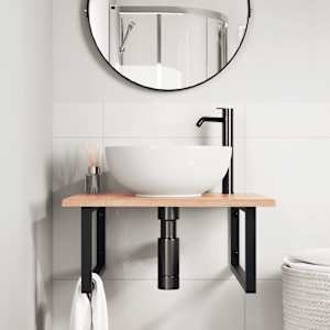 vidaXL ac&eacute;l &eacute;s t&ouml;m&ouml;r t&ouml;lgyfa falra szerelhető mosd&oacute;polc