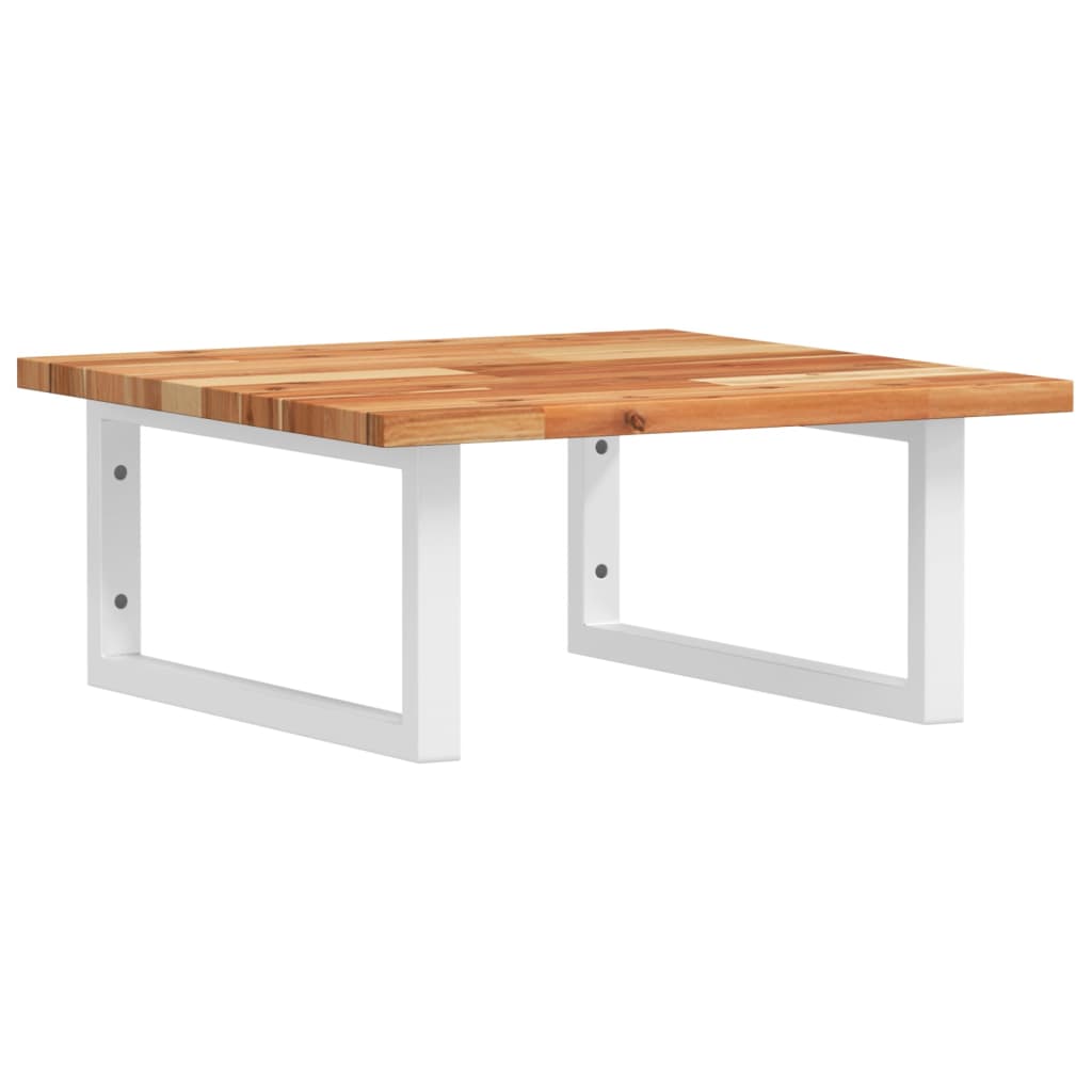 Badkamer wandschap staal en massief acaciahout image 2