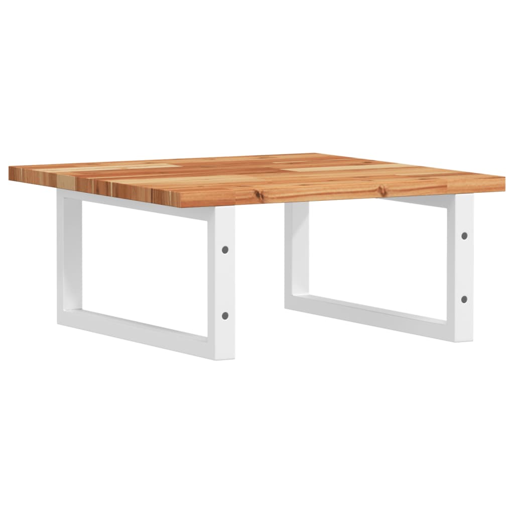 Badkamer wandschap staal en massief acaciahout image 6