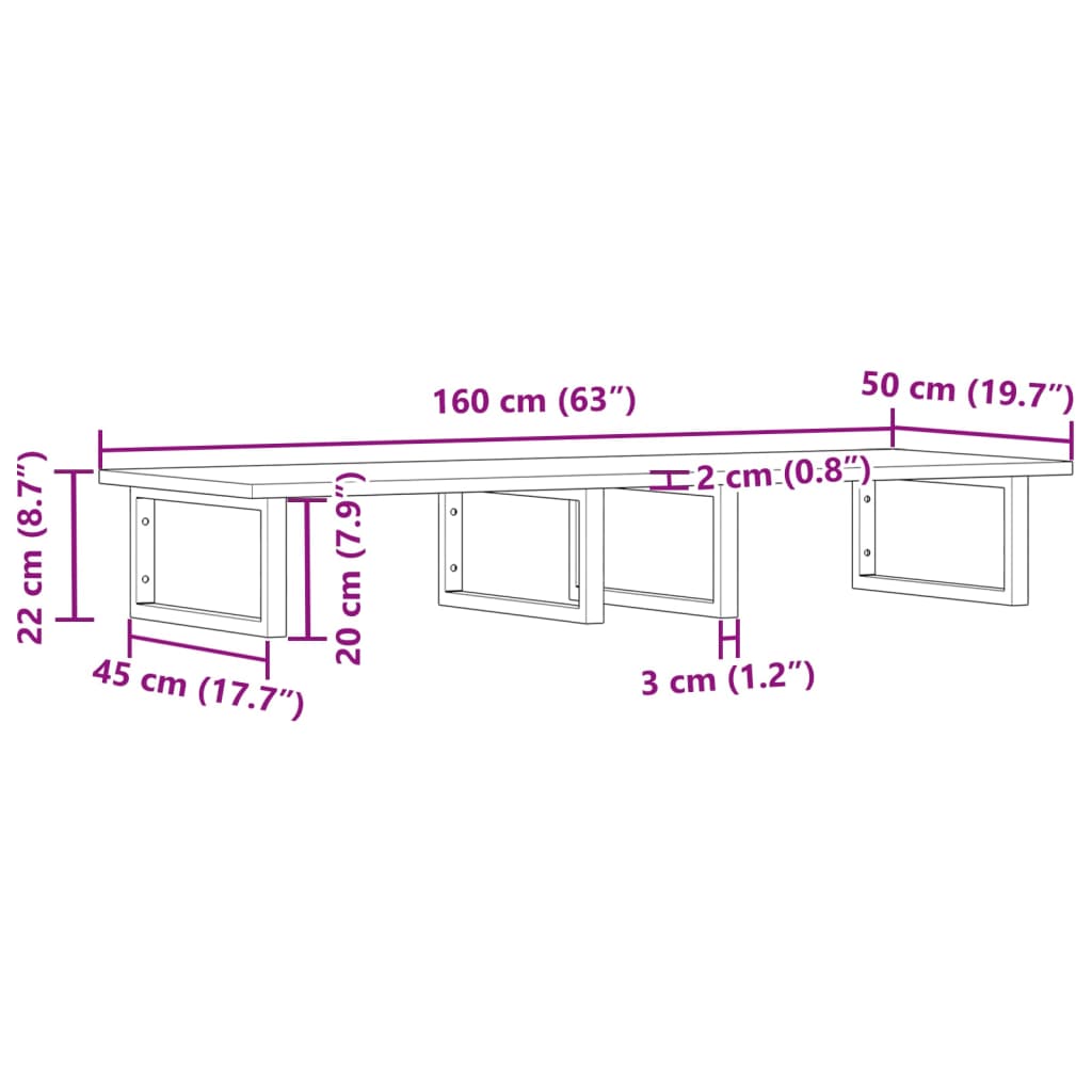 Badkamer wandschap staal en massief acaciahout image 11