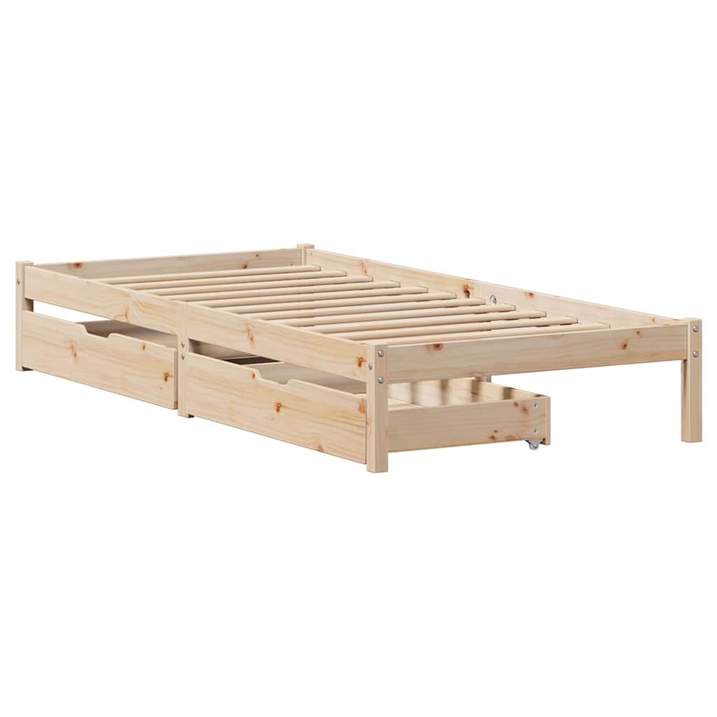 vidaXL Bedframe zonder matras massief grenenhout 90x200 cm afbeelding