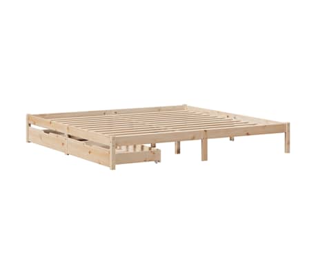 vidaXL t&ouml;m&ouml;r fenyőfa &aacute;gy matrac n&eacute;lk&uuml;l 180 x 200 cm