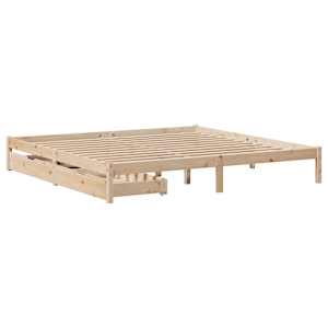 vidaXL t&ouml;m&ouml;r fenyőfa &aacute;gy matrac n&eacute;lk&uuml;l 180 x 200 cm