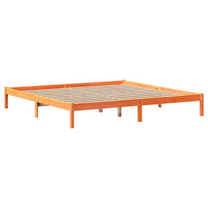 Postel bez matrace voskově hnědá 180 x 200 cm masivní borovice - obrázek 7
